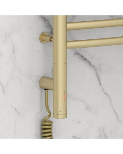 Полотенцесушитель электрический 800х500 шампань матовая МЭМ левый, перемычка выгнутая Сунержа Богема 3.0 022-5802-8050