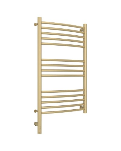 Полотенцесушитель электрический 800х500 шампань матовая МЭМ левый, перемычка выгнутая Сунержа Богема 3.0 022-5802-8050