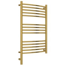 Полотенцесушитель электрический 800х500 золотой МЭМ левый, перемычка выгнутая Сунержа Богема 3.0 03-5802-8050