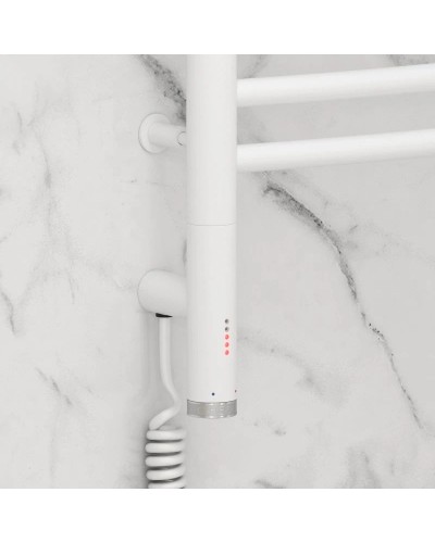 Полотенцесушитель электрический 800х500 белый матовый МЭМ левый, перемычка выгнутая Сунержа Богема 3.0 30-5802-8050