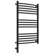 Полотенцесушитель электрический 800х500 черный матовый МЭМ левый, перемычка выгнутая Сунержа Богема 3.0 31-5802-8050