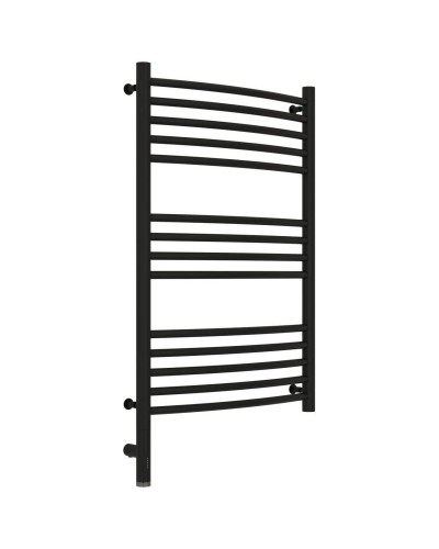 Полотенцесушитель электрический 800х500 черный матовый МЭМ левый, перемычка выгнутая Сунержа Богема 3.0 31-5802-8050