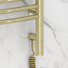 Полотенцесушитель электрический 800х500 шампань МЭМ правый, перемычка выгнутая Сунержа Богема 3.0 020-5803-8050