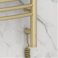 Полотенцесушитель электрический 800х500 шампань матовая МЭМ правый, перемычка выгнутая Сунержа Богема 3.0 022-5803-8050
