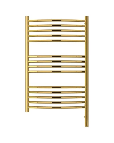 Полотенцесушитель электрический 800х500 золотой МЭМ правый, перемычка выгнутая Сунержа Богема 3.0 03-5803-8050