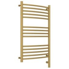 Полотенцесушитель электрический 800х500 золотой матовый МЭМ правый, перемычка выгнутая Сунержа Богема 3.0 032-5803-8050