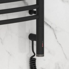 Полотенцесушитель электрический 800х500 темный титан муар МЭМ правый, перемычка выгнутая Сунержа Богема 3.0 15-5803-8050