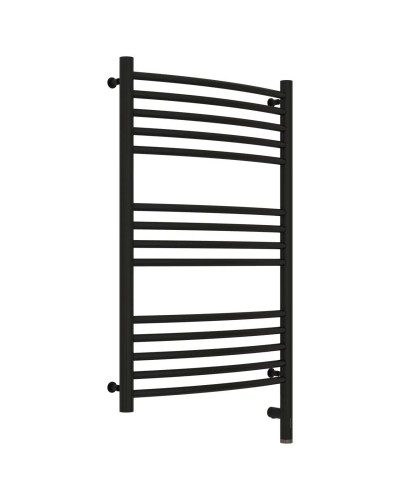Полотенцесушитель электрический 800х500 черный матовый МЭМ правый, перемычка выгнутая Сунержа Богема 3.0 31-5803-8050