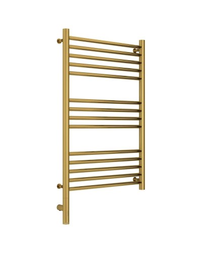 Полотенцесушитель электрический 800х500 золотой МЭМ левый, перемычка прямая Сунержа Богема 3.0 03-5804-8050