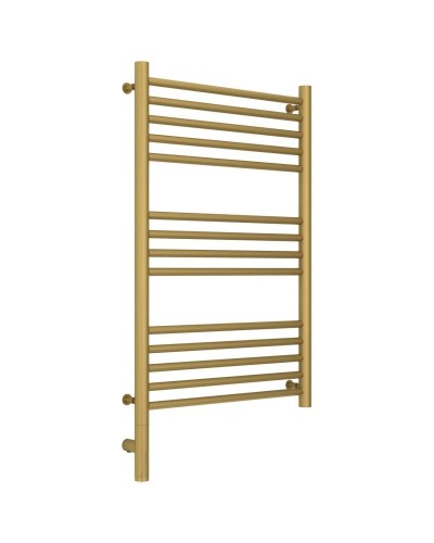 Полотенцесушитель электрический 800х500 золотой матовый МЭМ левый, перемычка прямая Сунержа Богема 3.0 032-5804-8050