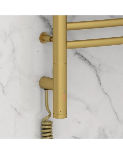 Полотенцесушитель электрический 1000х500 золотой матовый МЭМ левый, перемычка выгнутая Сунержа Богема 3.0 032-5802-1050