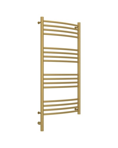 Полотенцесушитель электрический 1000х500 золотой матовый МЭМ левый, перемычка выгнутая Сунержа Богема 3.0 032-5802-1050