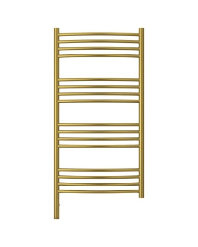 Полотенцесушитель электрический 1000х500 состаренная латунь МЭМ левый, перемычка выгнутая Сунержа Богема 3.0 051-5802-1050