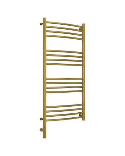 Полотенцесушитель электрический 1000х500 состаренная латунь МЭМ левый, перемычка выгнутая Сунержа Богема 3.0 051-5802-1050