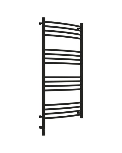 Полотенцесушитель электрический 1000х500 черный матовый МЭМ левый, перемычка выгнутая Сунержа Богема 3.0 31-5802-1050