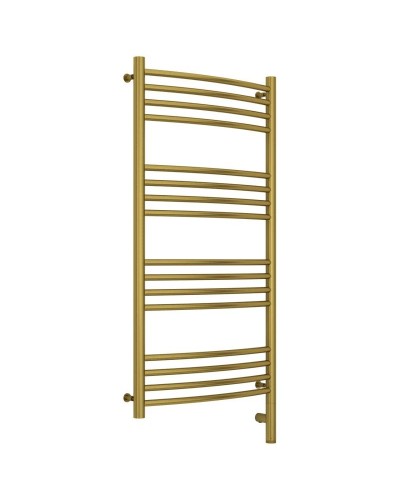 Полотенцесушитель электрический 1000х500 состаренная латунь МЭМ правый, перемычка выгнутая Сунержа Богема 3.0 051-5803-1050