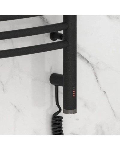 Полотенцесушитель электрический 1000х500 темный титан муар МЭМ правый, перемычка выгнутая Сунержа Богема 3.0 15-5803-1050