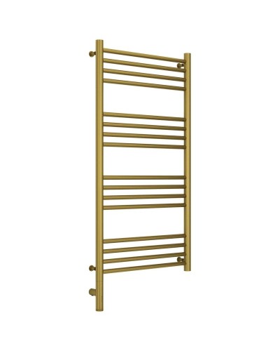 Полотенцесушитель электрический 1000х500 состаренная латунь МЭМ левый, перемычка прямая Сунержа Богема 3.0 051-5804-1050