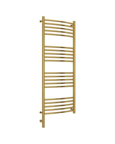 Полотенцесушитель электрический 1200х500 золотой МЭМ левый, перемычка выгнутая Сунержа Богема 3.0 03-5802-1250