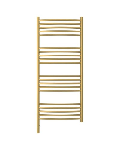 Полотенцесушитель электрический 1200х500 золотой матовый МЭМ левый, перемычка выгнутая Сунержа Богема 3.0 032-5802-1250