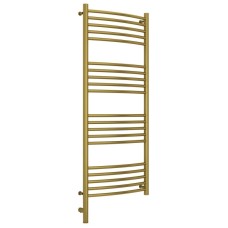 Полотенцесушитель электрический 1200х500 состаренная латунь МЭМ левый, перемычка выгнутая Сунержа Богема 3.0 051-5802-1250