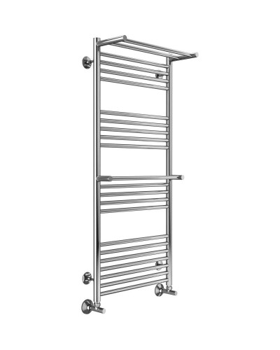 Полотенцесушитель водяной 1200х532 подключение нижнее Terminus Аврора с полкой П22