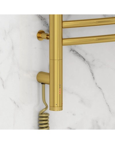 Полотенцесушитель электрический 1200х600 золотой МЭМ левый, перемычка выгнутая Сунержа Богема 3.0 03-5802-1260