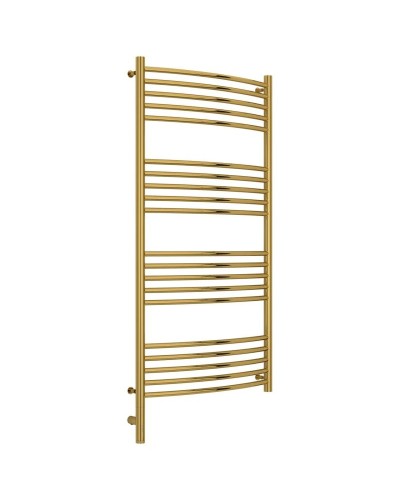 Полотенцесушитель электрический 1200х600 золотой МЭМ левый, перемычка выгнутая Сунержа Богема 3.0 03-5802-1260