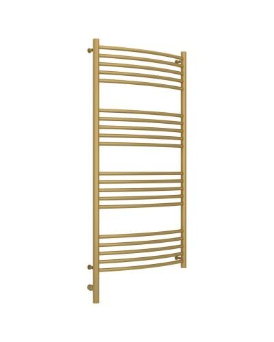 Полотенцесушитель электрический 1200х600 золотой матовый МЭМ левый, перемычка выгнутая Сунержа Богема 3.0 032-5802-1260