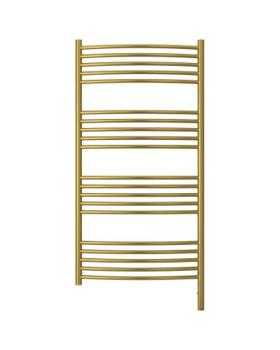 Полотенцесушитель электрический 1200х600 состаренная латунь МЭМ правый, перемычка выгнутая Сунержа Богема 3.0 051-5803-1260