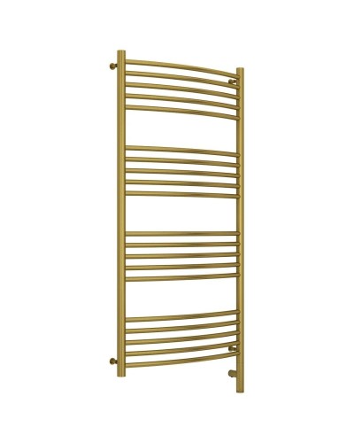 Полотенцесушитель электрический 1200х600 состаренная латунь МЭМ правый, перемычка выгнутая Сунержа Богема 3.0 051-5803-1260