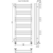Полотенцесушитель водяной 1200х530 подключение нижнее Terminus Нойс П18