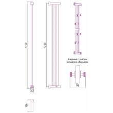 Полотенцесушитель электрический 1200х166 черный матовый Сунержа Хорда 4.0 31-0834-1200