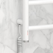 Полотенцесушитель электрический 500х500 белый глянец МЭМ левый Сунержа Галант 4.0 12-0830-5050