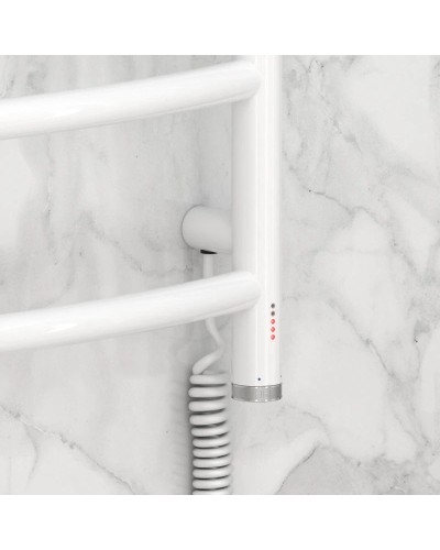 Полотенцесушитель электрический 500х500 белый глянец МЭМ правый Сунержа Галант 4.0 12-0831-5050