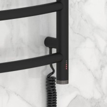 Полотенцесушитель электрический 500х500 черный матовый МЭМ правый Сунержа Галант 4.0 31-0831-5050