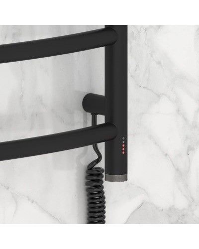 Полотенцесушитель электрический 500х500 черный матовый МЭМ правый Сунержа Галант 4.0 31-0831-5050