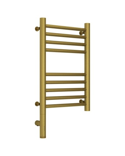 Полотенцесушитель электрический 500х300 состаренная латунь МЭМ левый, перемычка прямая Сунержа Богема 3.0 051-5804-5030