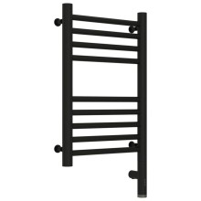 Полотенцесушитель электрический 500х300 черный матовый МЭМ правый, перемычка прямая Сунержа Богема 3.0 31-5805-5030