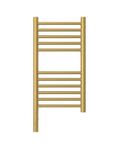 Полотенцесушитель электрический 600х300 золотой матовый МЭМ левый, перемычка прямая Сунержа Богема 3.0 032-5804-6030