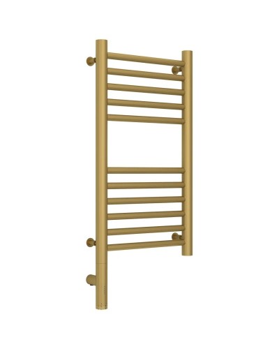 Полотенцесушитель электрический 600х300 золотой матовый МЭМ левый, перемычка прямая Сунержа Богема 3.0 032-5804-6030