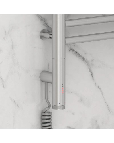 Полотенцесушитель электрический 600х300 сатин МЭМ левый, перемычка прямая Сунержа Богема 3.0 071-5804-6030