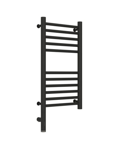 Полотенцесушитель электрический 600х300 темный титан муар МЭМ левый, перемычка прямая Сунержа Богема 3.0 15-5804-6030