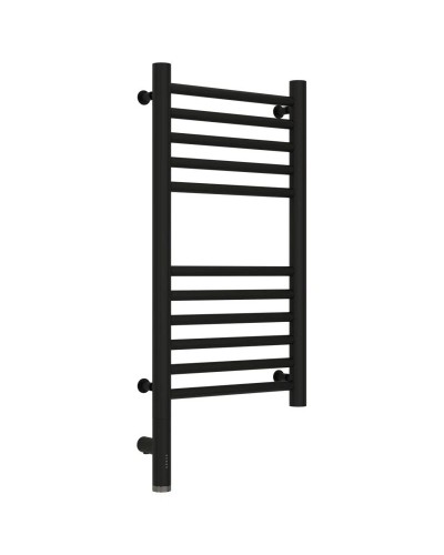 Полотенцесушитель электрический 600х300 черный матовый МЭМ левый, перемычка прямая Сунержа Богема 3.0 31-5804-6030