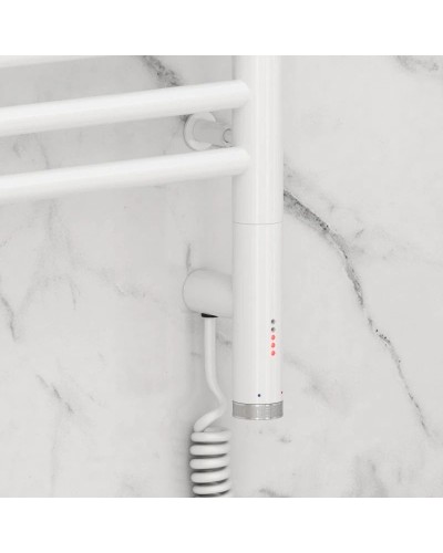 Полотенцесушитель электрический 600х300 белый глянец МЭМ правый, перемычка прямая Сунержа Богема 3.0 12-5805-6030