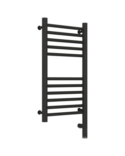 Полотенцесушитель электрический 600х300 темный титан муар МЭМ правый, перемычка прямая Сунержа Богема 3.0 15-5805-6030