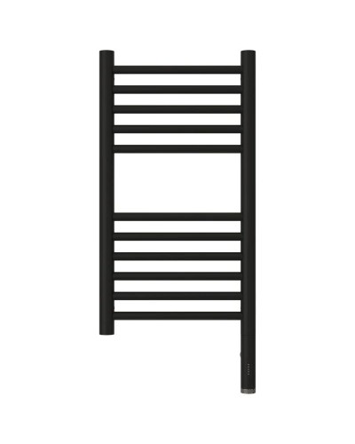 Полотенцесушитель электрический 600х300 черный матовый МЭМ правый, перемычка прямая Сунержа Богема 3.0 31-5805-6030