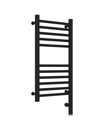 Полотенцесушитель электрический 600х300 черный матовый МЭМ правый, перемычка прямая Сунержа Богема 3.0 31-5805-6030