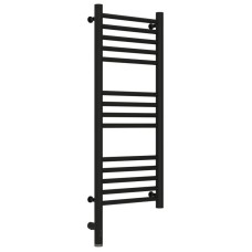 Полотенцесушитель электрический 800х300 черный матовый МЭМ левый, перемычка прямая Сунержа Богема 3.0 31-5804-8030