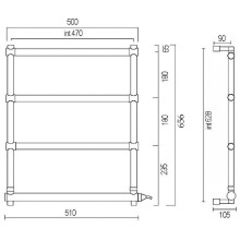Электрический полотенцесушитель Margaroli Sole 542-4 5424704OBNC Бронза